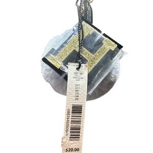 Gold Glitter Initial Keychain bag charm